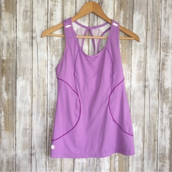 Athleta Tops - Athleta Purple Compression Workout Tank With Built in Bra
